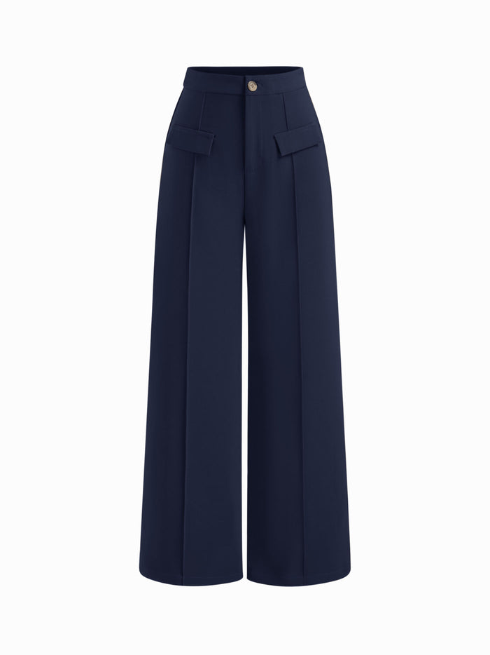 High Rise Straight Leg Trousers