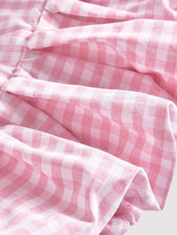 Pink Gingham Halter Top