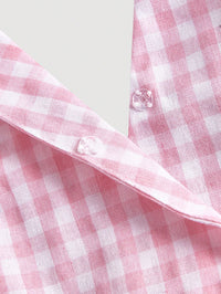 Pink Gingham Halter Top